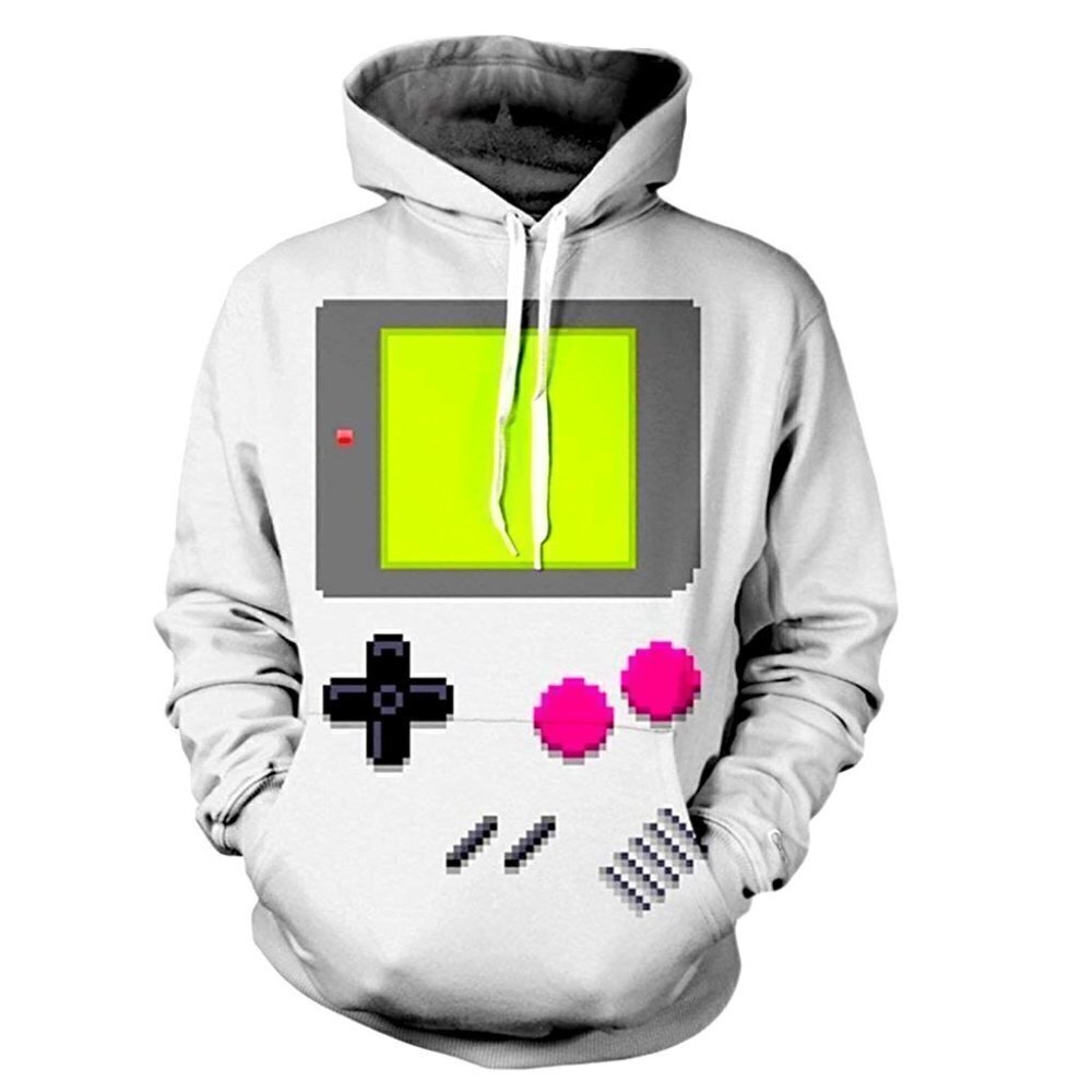 NEW GAMEBOY CONTROLLER - Nintendo Style Video Game Sweatshirt - Gray - Size L/XL